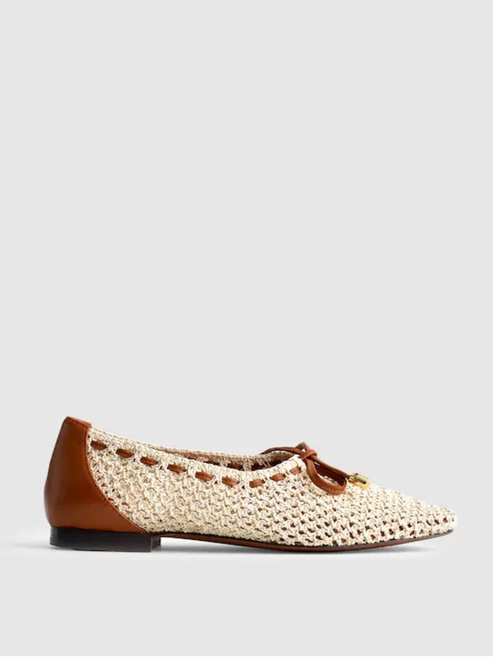 Madewell The Mylie Ballet Flat in Natural Size 8.5 NWOB